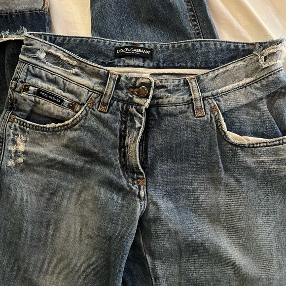 Dolce & Gabbana Distressed Denim Skinny Jeans - Picture 1 of 6